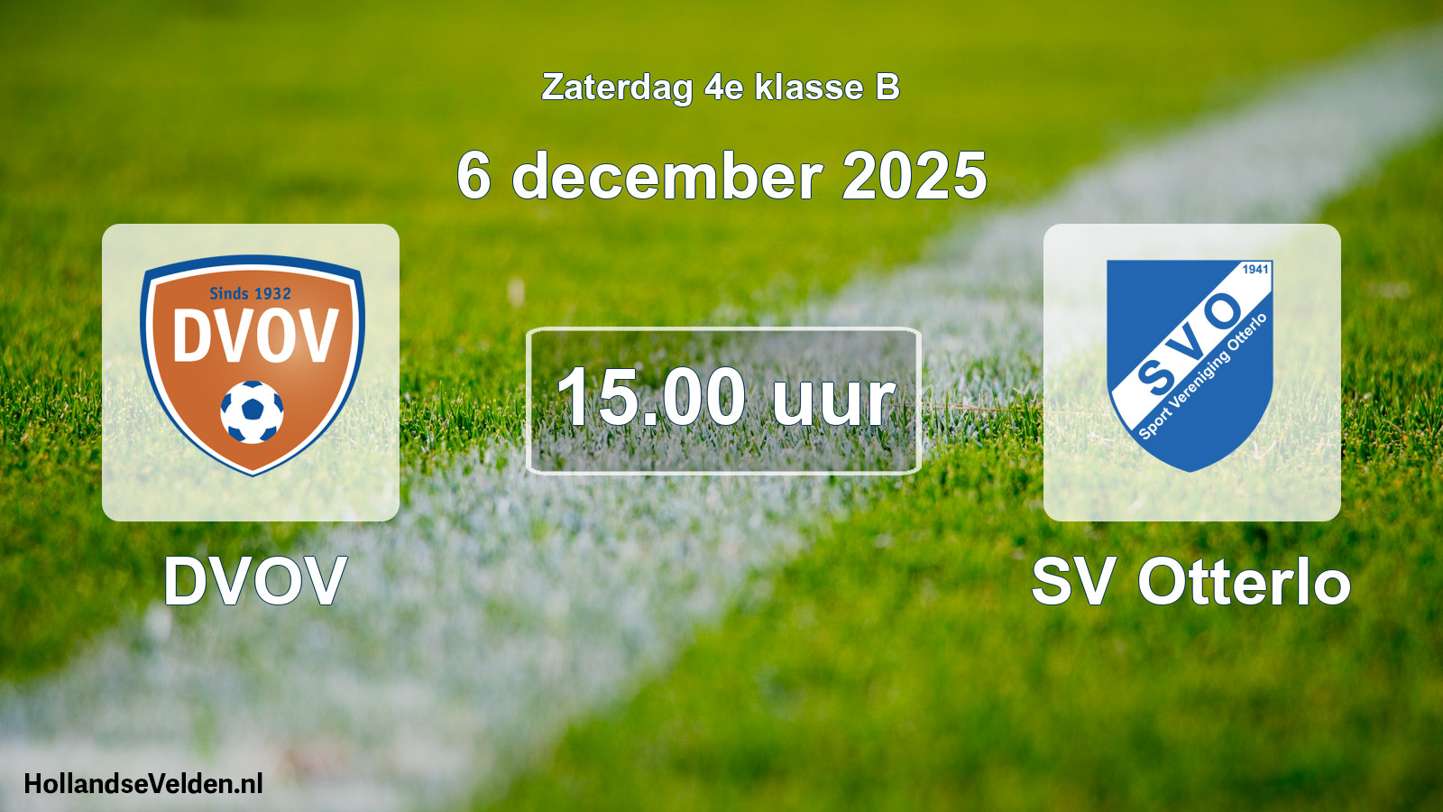 Geplande wedstrijd: DVOV - SV Otterlo (6 december 2025)