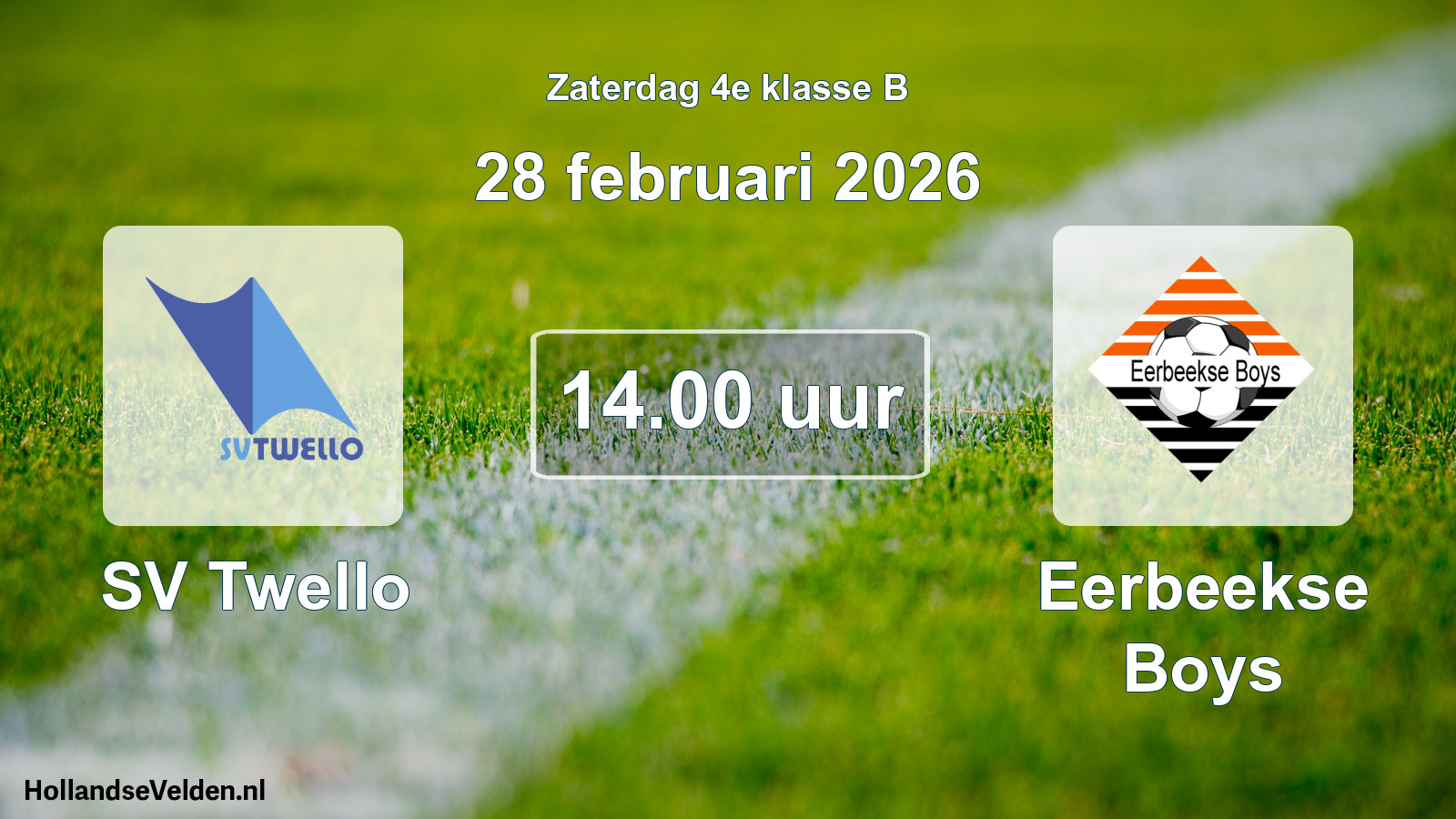 Scheduled Match: SV Twello - Eerbeekse Boys (28 February 2026)