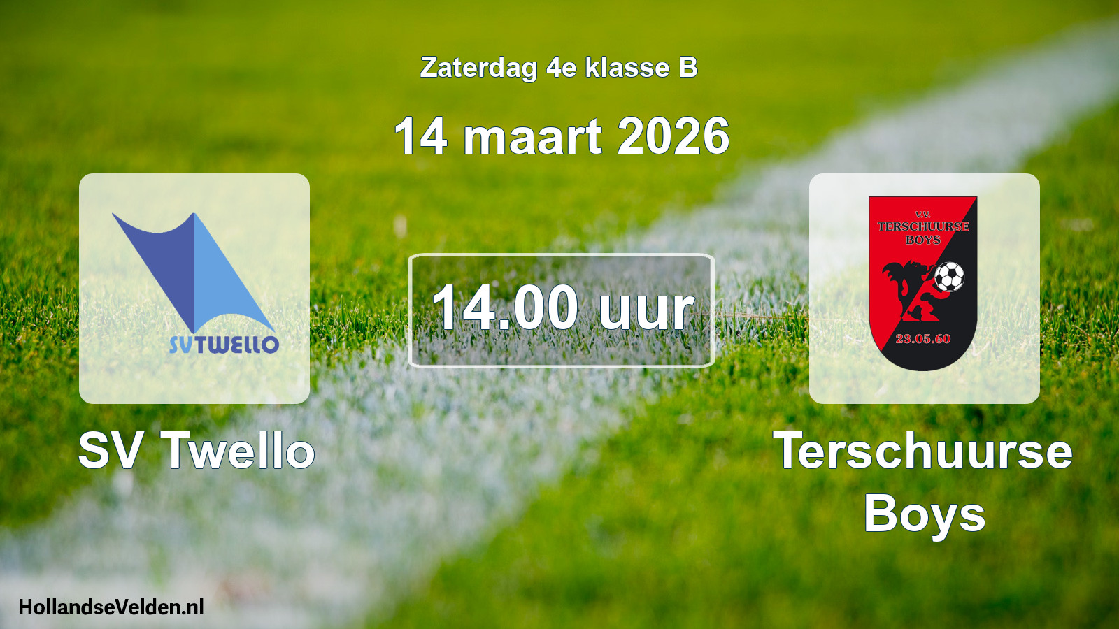 Scheduled Match: SV Twello - Terschuurse Boys (14 March 2026)