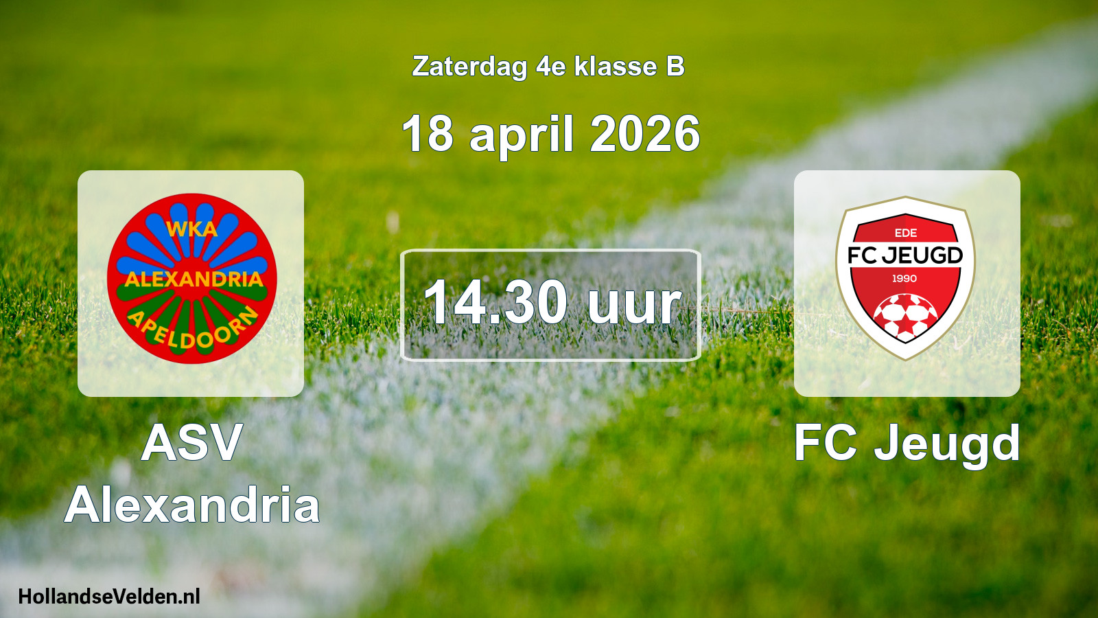 Scheduled Match: ASV Alexandria - FC Jeugd (18 April 2026)