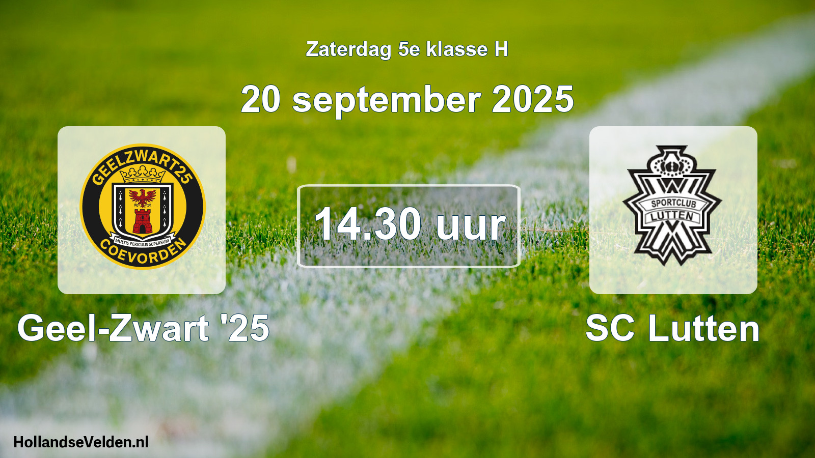 Scheduled Match: Geel-Zwart '25 - SC Lutten (20 September 2025)
