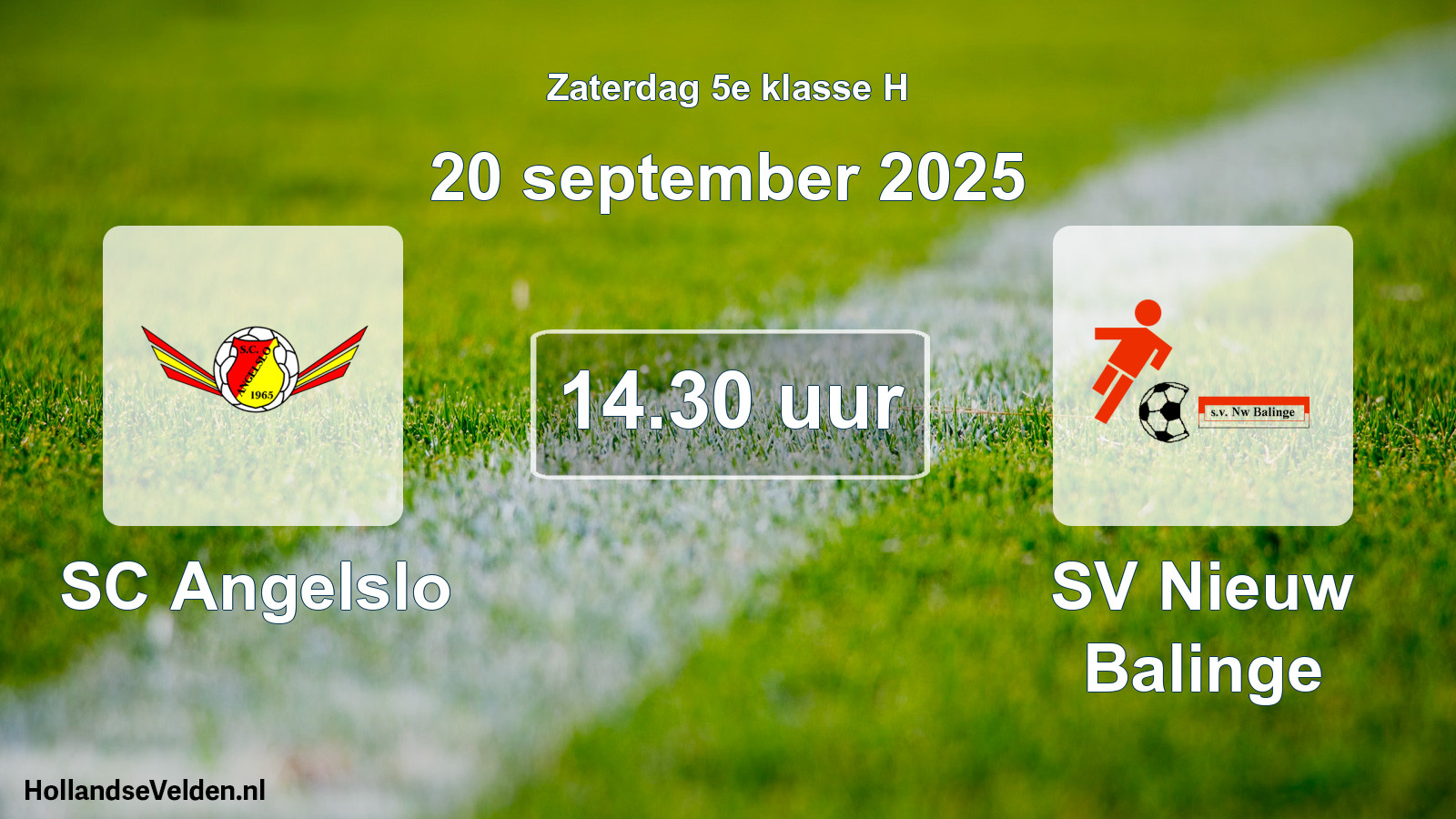 Scheduled Match: SC Angelslo - SV Nieuw Balinge (20 September 2025)