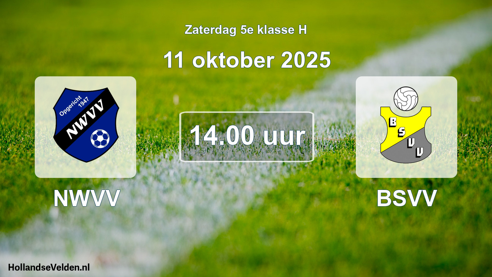 Scheduled Match: NWVV - BSVV (11 October 2025)
