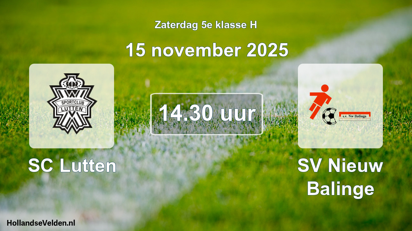 Scheduled Match: SC Lutten - SV Nieuw Balinge (15 November 2025)
