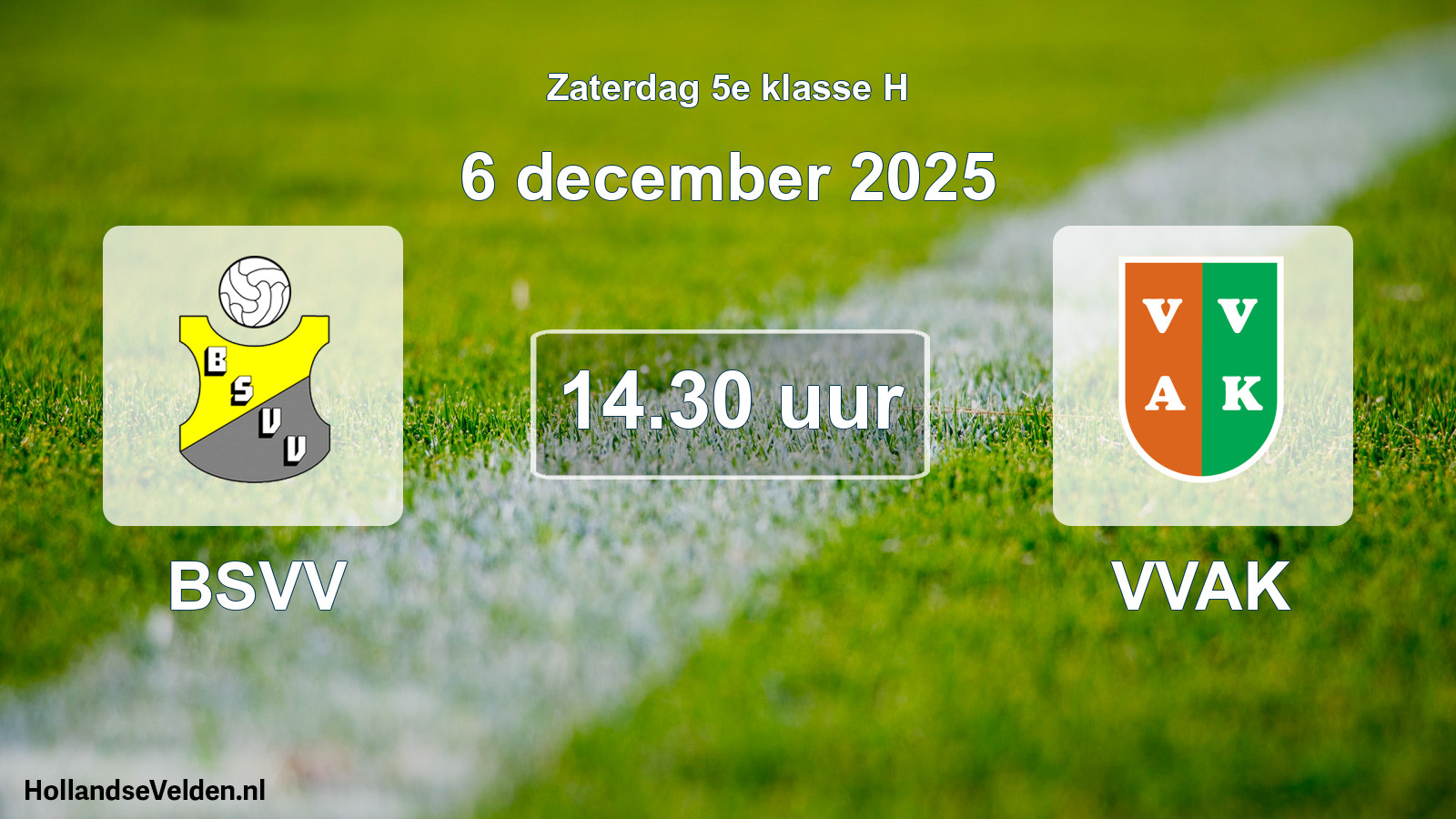 Scheduled Match: BSVV - VVAK (6 December 2025)