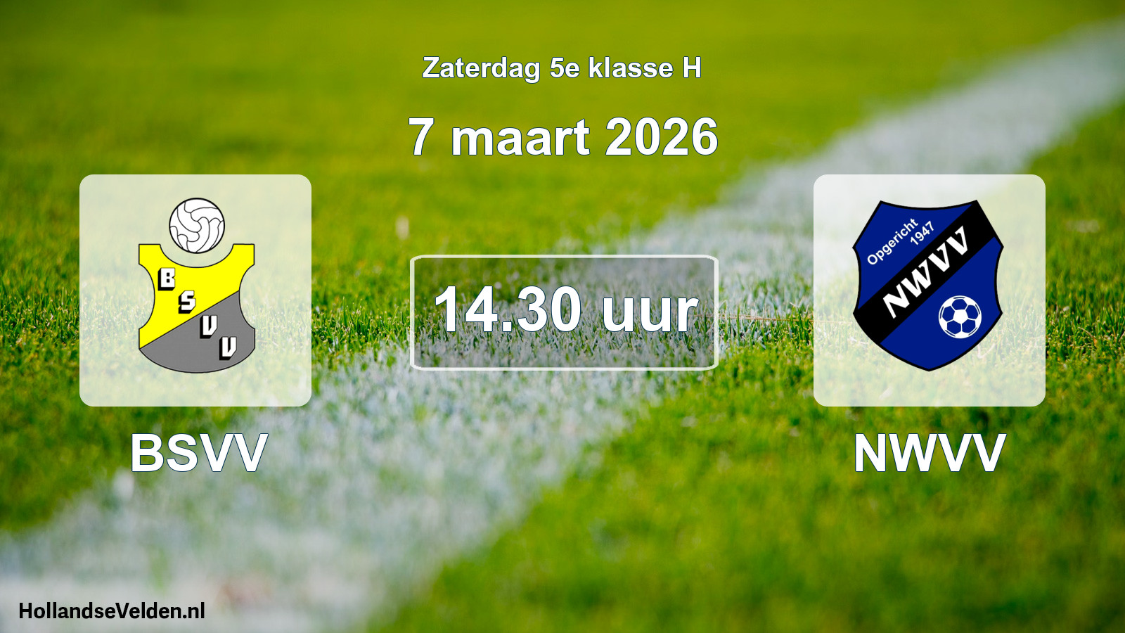 Scheduled Match: BSVV - NWVV (7 March 2026)