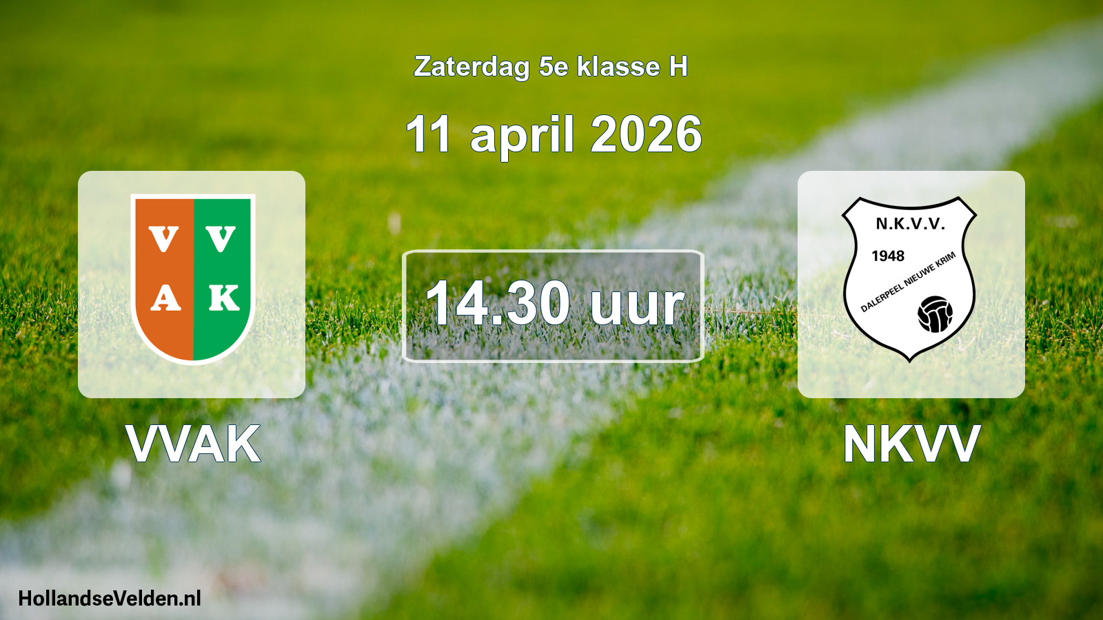 Scheduled Match: VVAK - NKVV (11 April 2026)