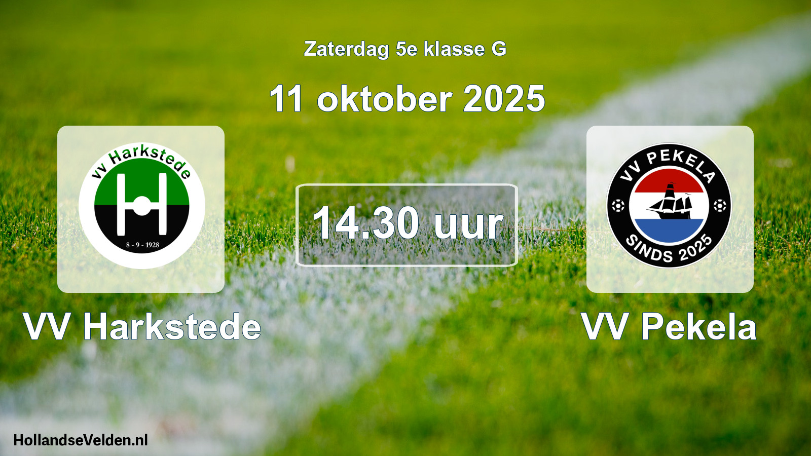 Scheduled Match: VV Harkstede - VV Pekela (11 October 2025)