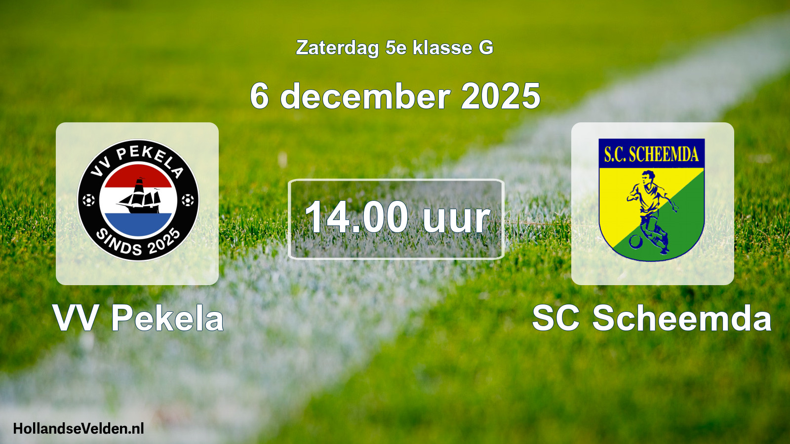 Scheduled Match: VV Pekela - SC Scheemda (6 December 2025)