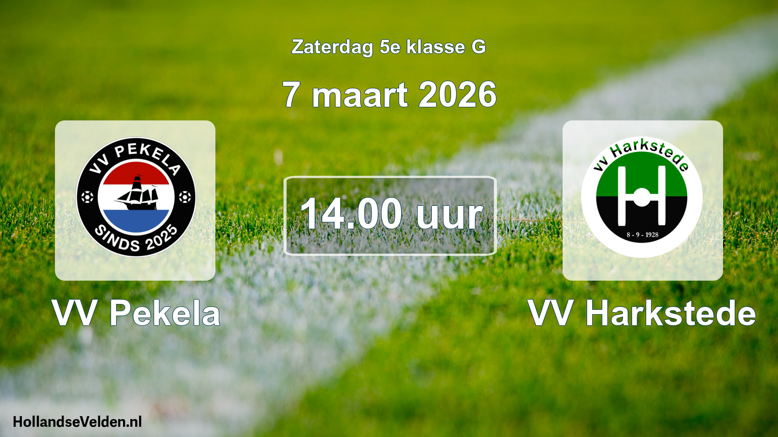 Scheduled Match: VV Pekela - VV Harkstede (7 March 2026)