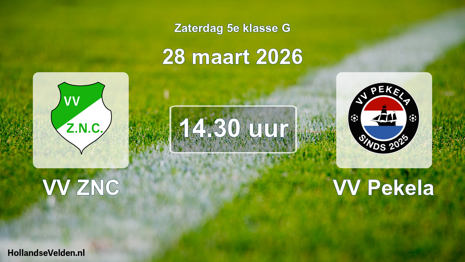 Scheduled Match: VV ZNC - VV Pekela (28 March 2026)