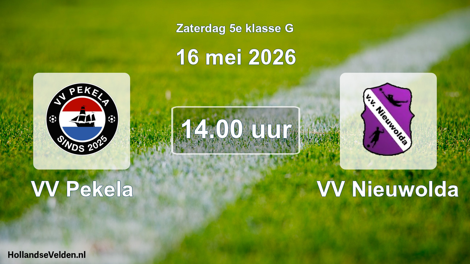 Scheduled Match: VV Pekela - VV Nieuwolda (16 May 2026)