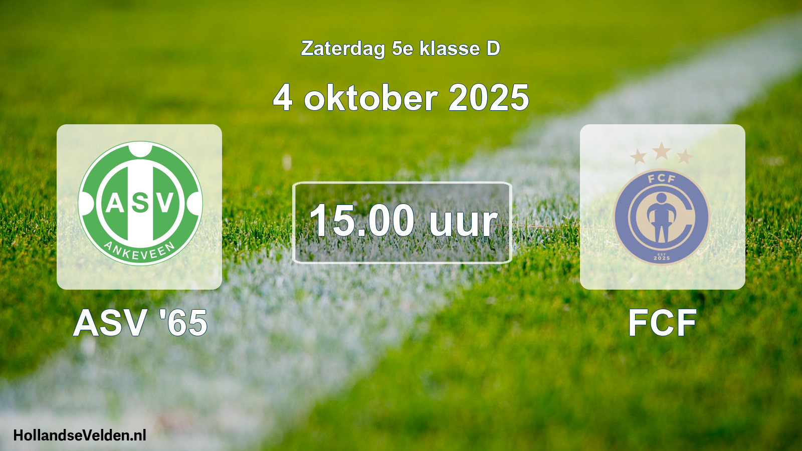 Scheduled Match: ASV '65 - FCF (4 October 2025)