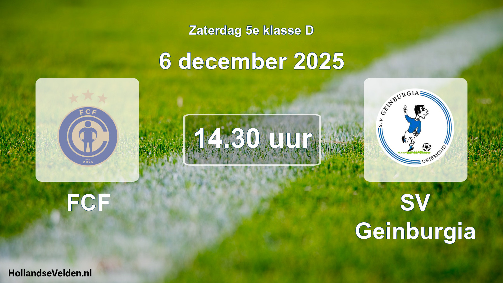 Scheduled Match: FCF - SV Geinburgia (6 December 2025)