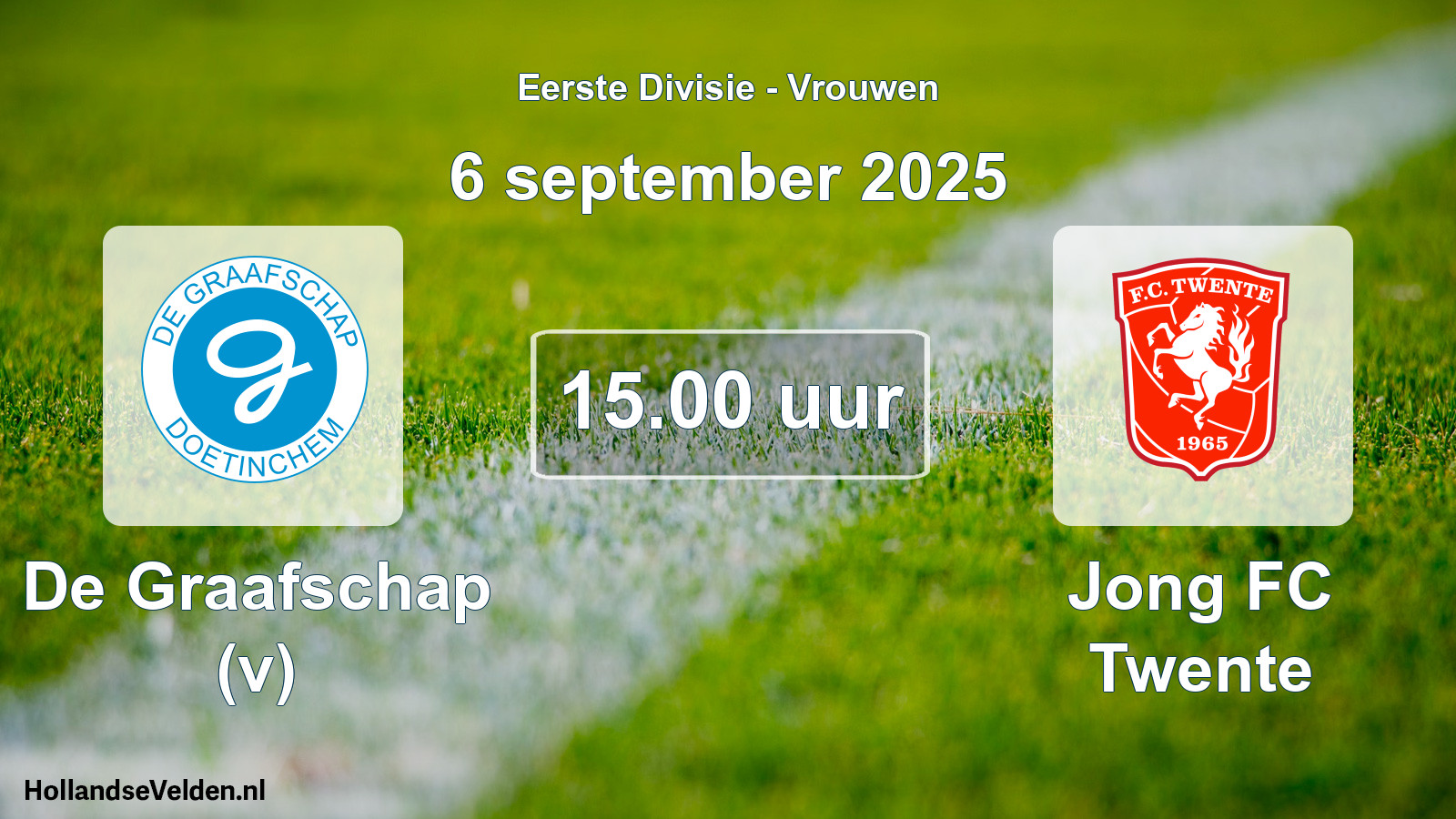 Geplande wedstrijd: De Graafschap (v) - Jong FC Twente (6 september 2025)