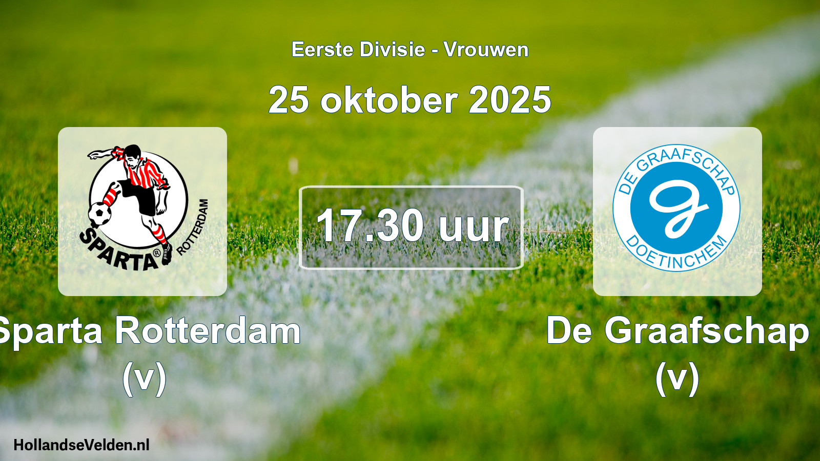 Geplande wedstrijd: Sparta Rotterdam (v) - De Graafschap (v) (25 oktober 2025)
