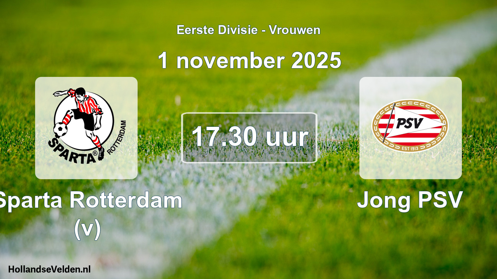 Geplande wedstrijd: Sparta Rotterdam (v) - Jong PSV (1 november 2025)