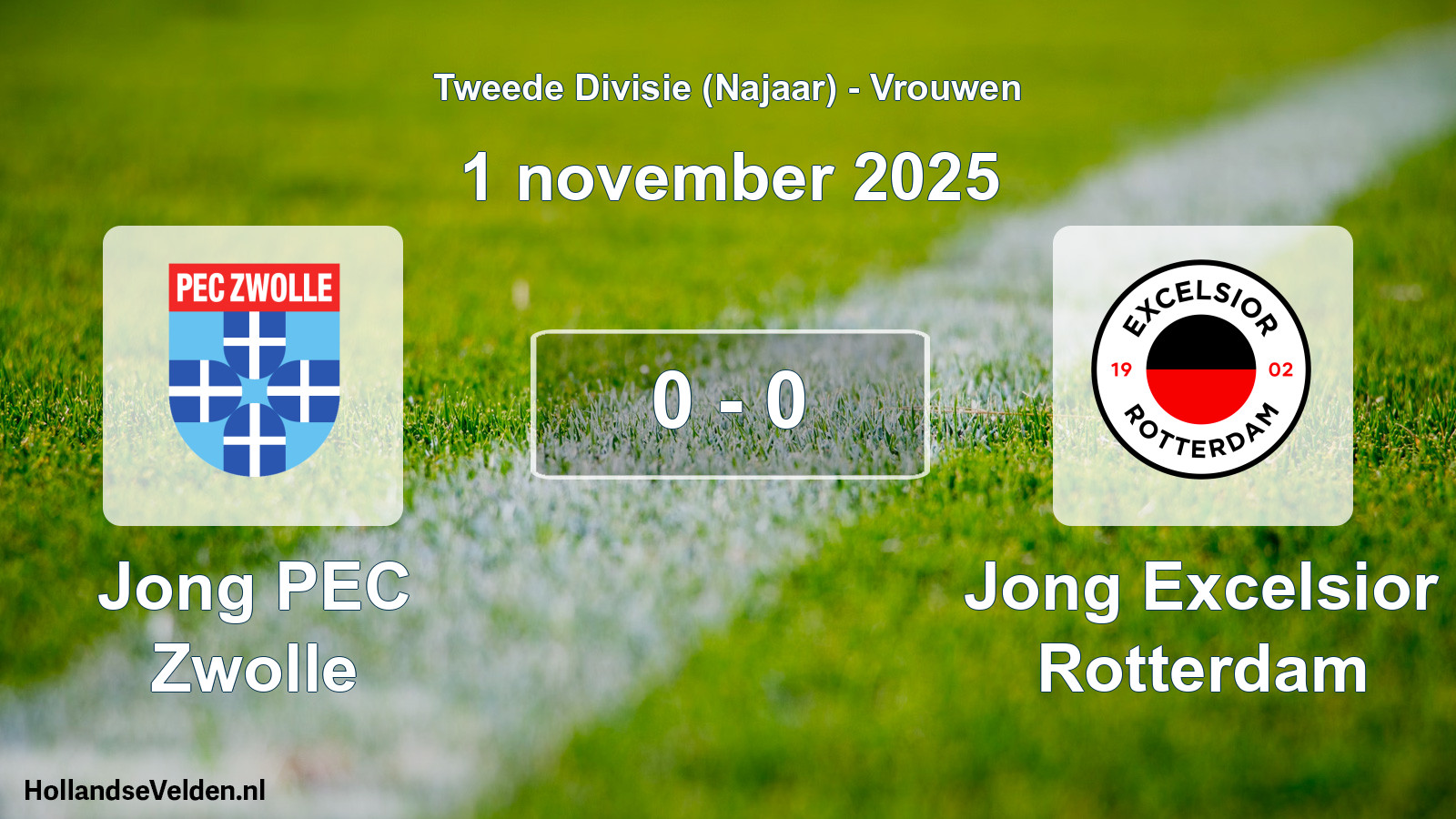 Gespeelde wedstrijd: Jong PEC Zwolle - Jong Excelsior Rotterdam 0 - 0 (1 november 2025)
