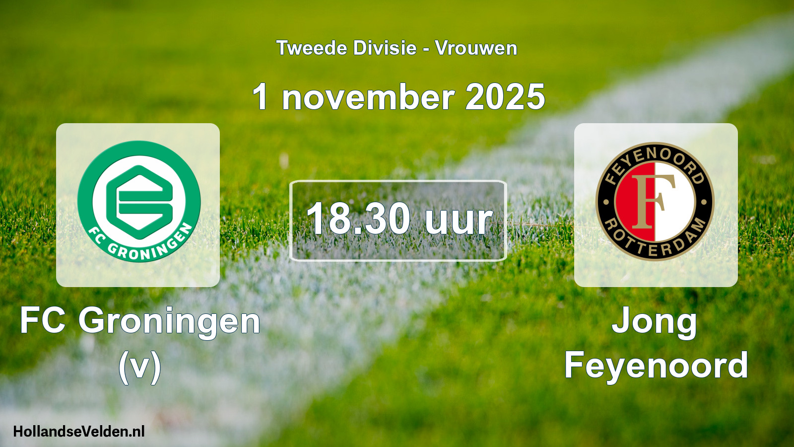 Geplande wedstrijd: FC Groningen (v) - Jong Feyenoord (1 november 2025)