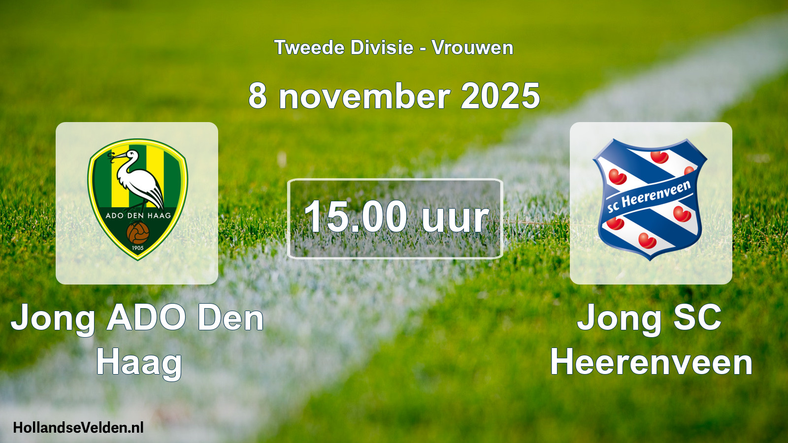 Geplande wedstrijd: Jong ADO Den Haag - Jong SC Heerenveen (8 november 2025)