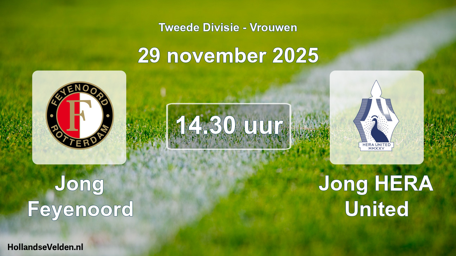 Geplande wedstrijd: Jong Feyenoord - Jong HERA United (29 november 2025)
