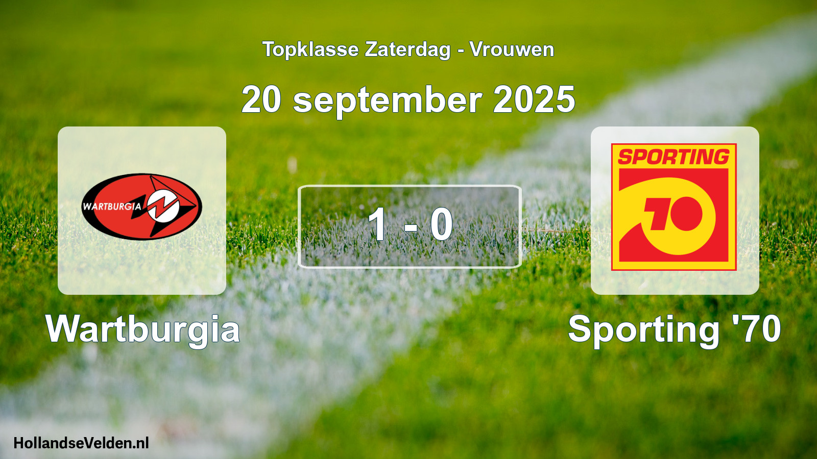 Played match: Wartburgia - Sporting '70 1 - 0 (20 September 2025)