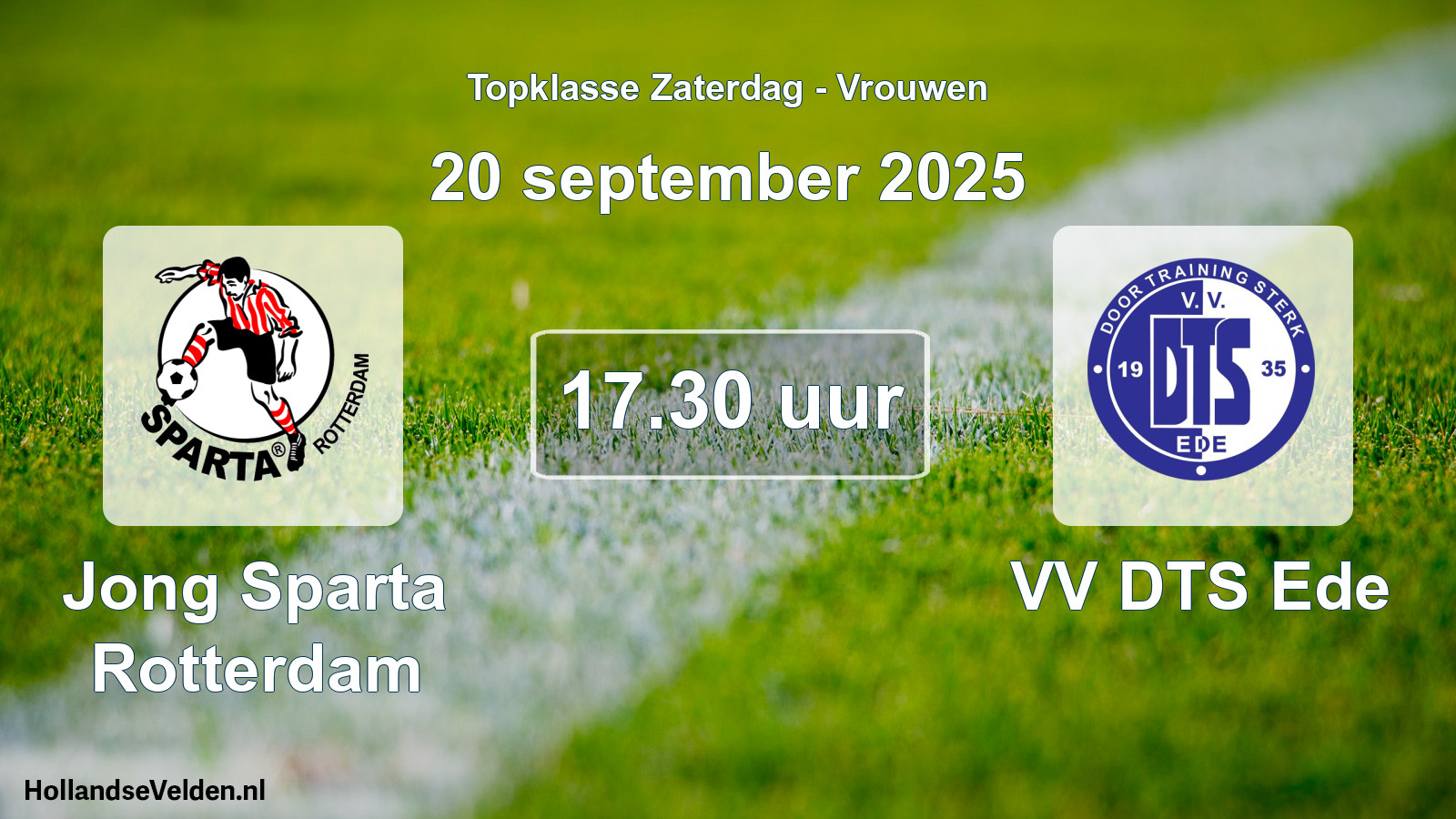 Scheduled Match: Jong Sparta Rotterdam - VV DTS Ede (20 September 2025)