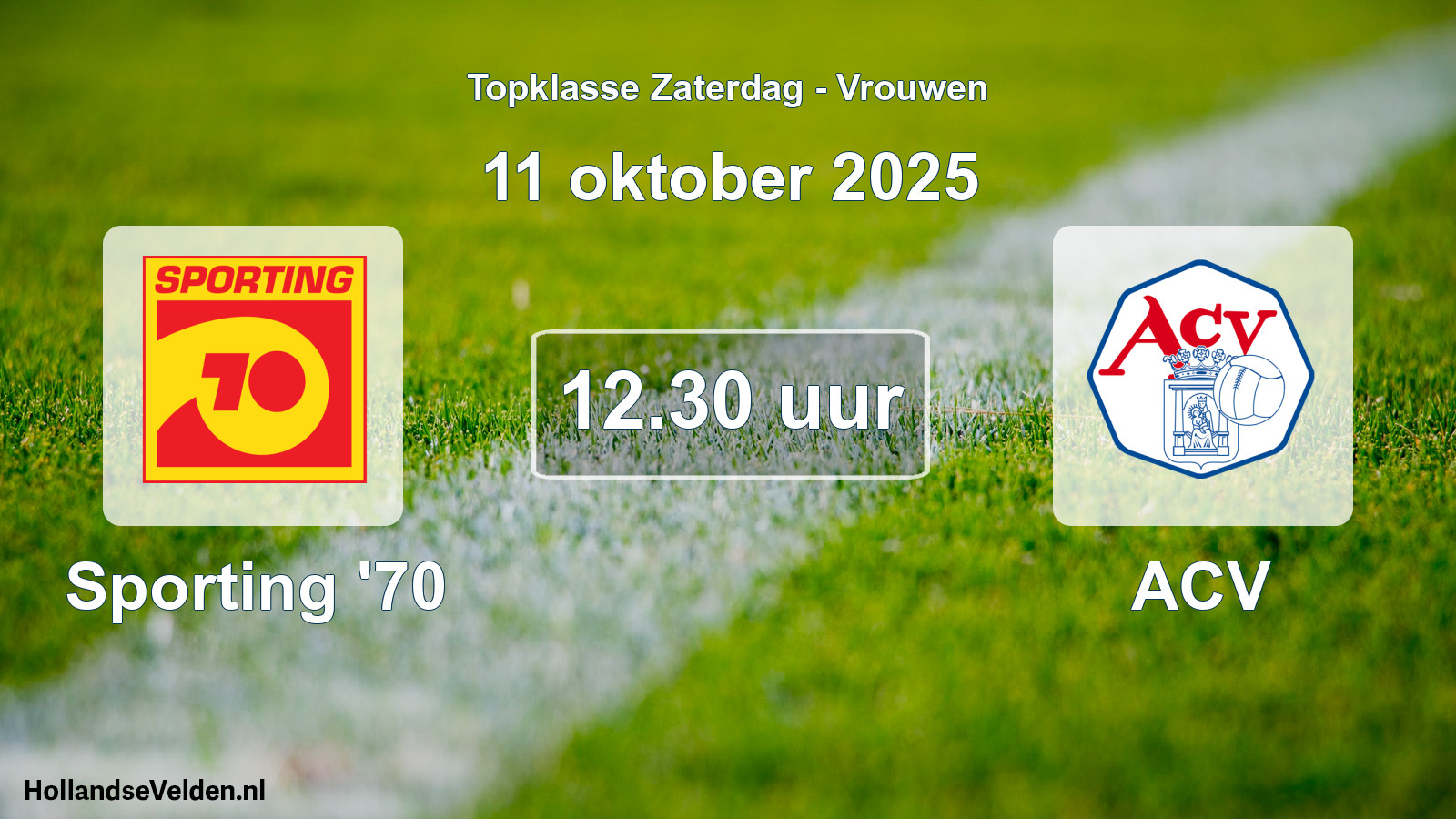 Scheduled Match: Sporting '70 - ACV (11 October 2025)