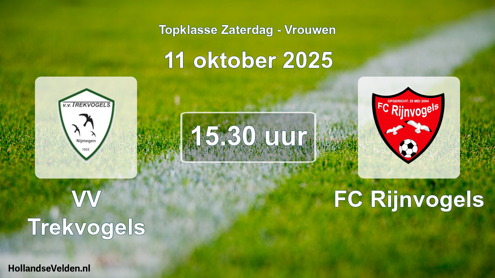 Scheduled Match: VV Trekvogels - FC Rijnvogels (11 October 2025)