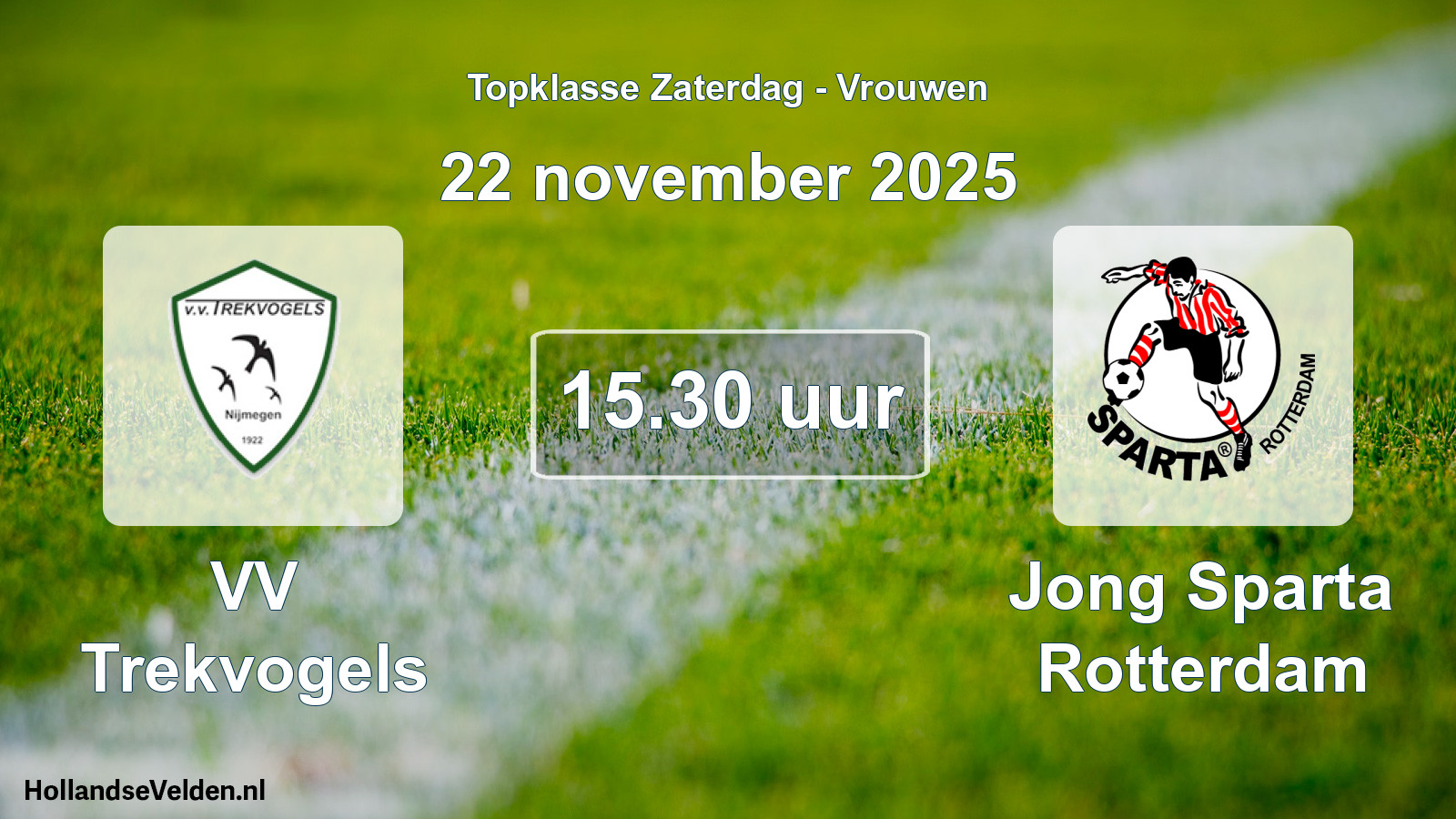 Scheduled Match: VV Trekvogels - Jong Sparta Rotterdam (22 November 2025)