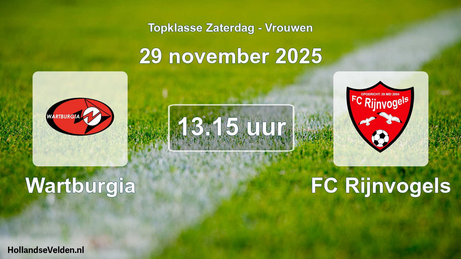 Scheduled Match: Wartburgia - FC Rijnvogels (29 November 2025)