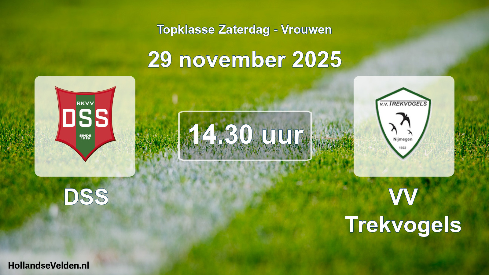Scheduled Match: DSS - VV Trekvogels (29 November 2025)