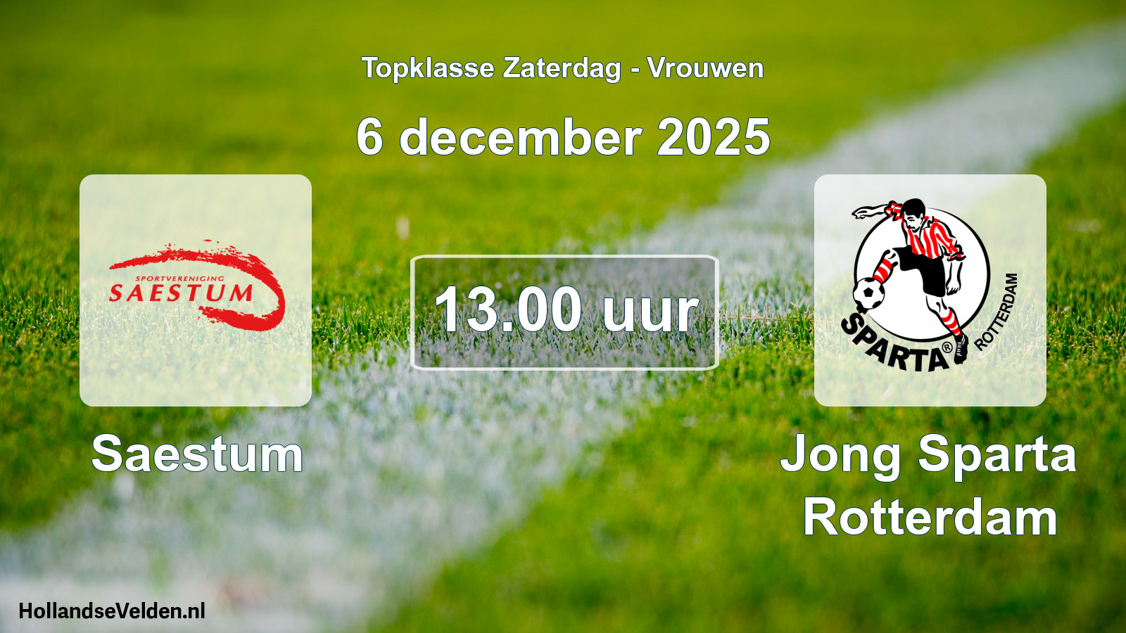Scheduled Match: Saestum - Jong Sparta Rotterdam (6 December 2025)