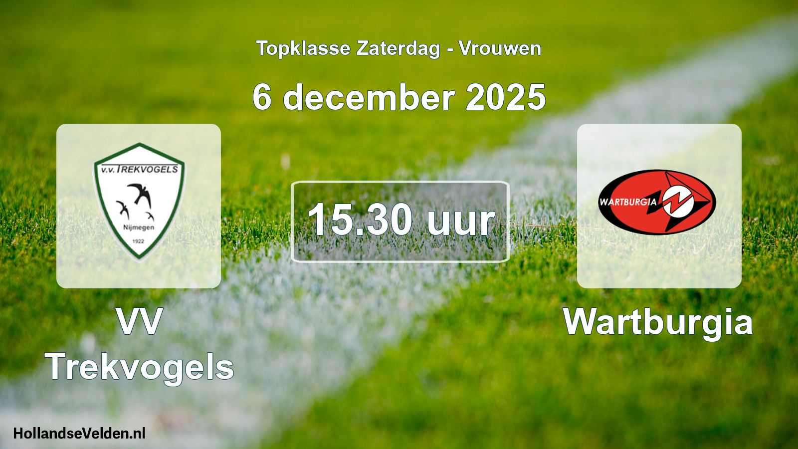 Scheduled Match: VV Trekvogels - Wartburgia (6 December 2025)