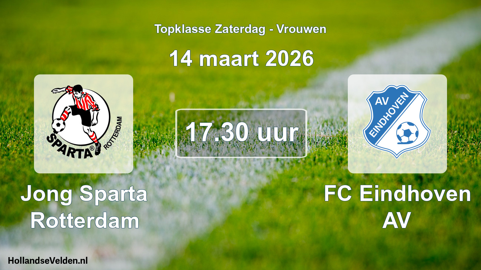 Scheduled Match: Jong Sparta Rotterdam - FC Eindhoven AV (14 March 2026)