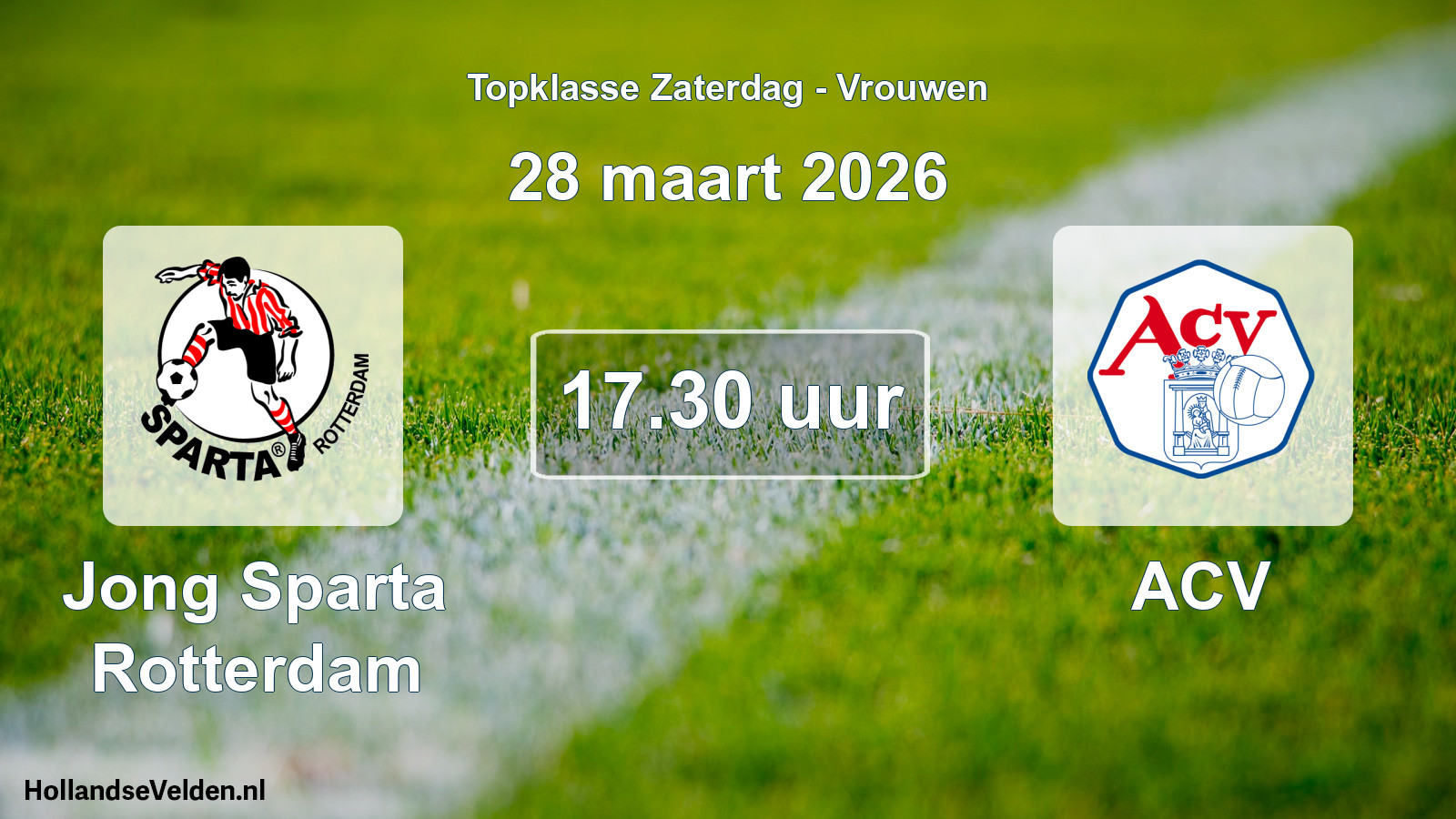 Scheduled Match: Jong Sparta Rotterdam - ACV (28 March 2026)