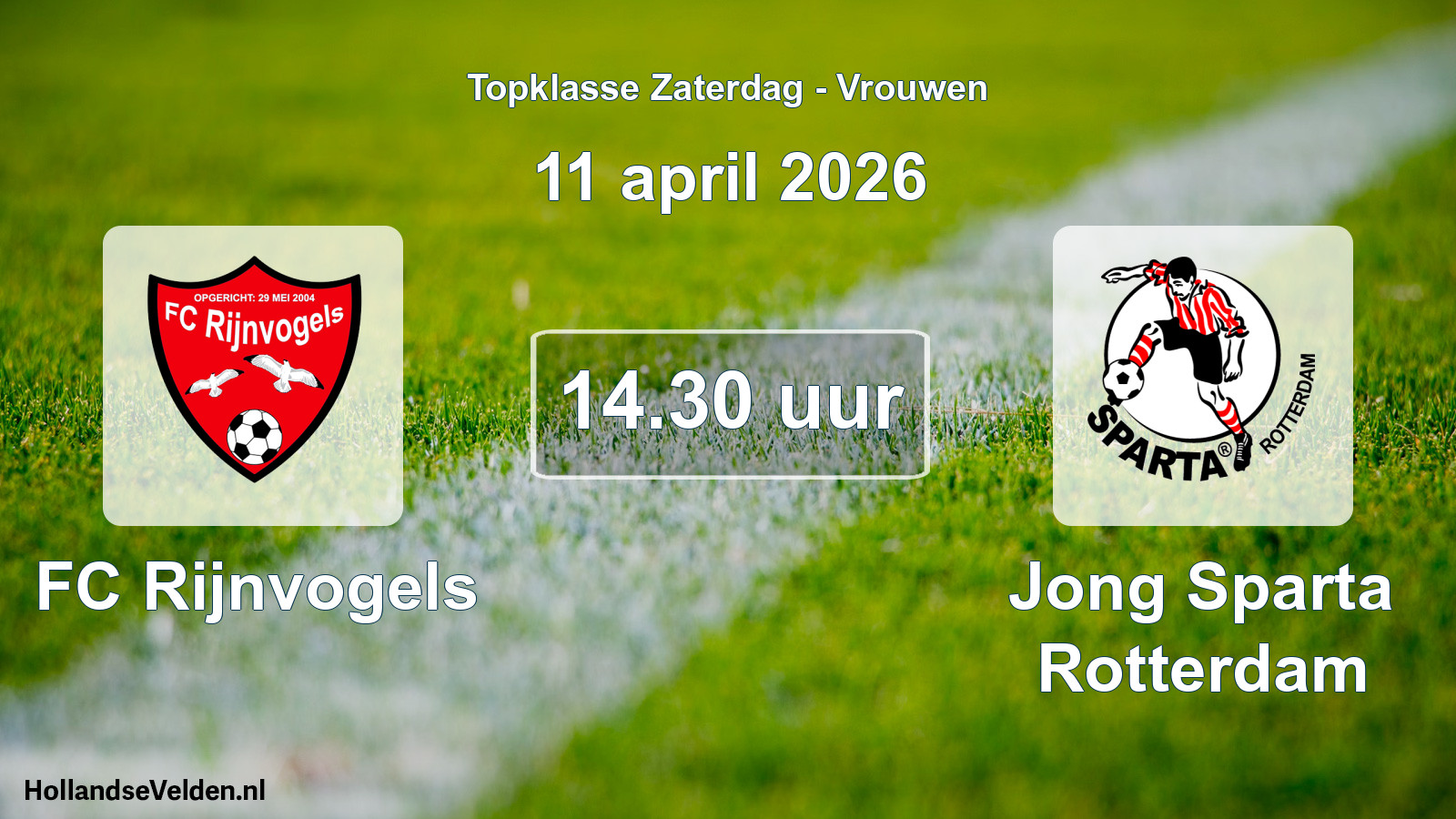 Scheduled Match: FC Rijnvogels - Jong Sparta Rotterdam (11 April 2026)