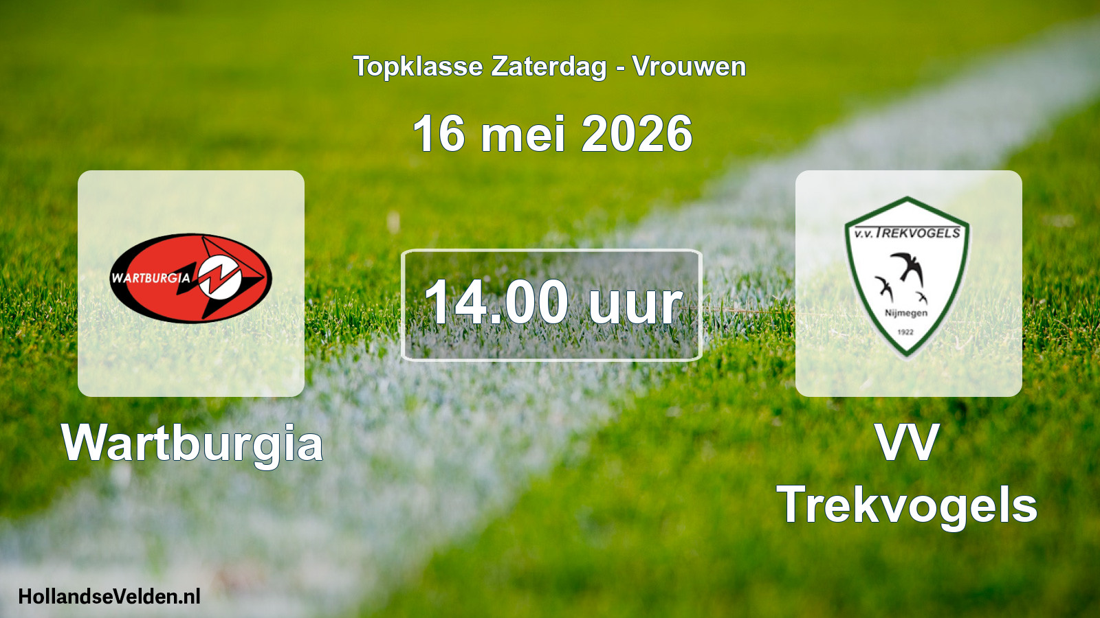 Scheduled Match: Wartburgia - VV Trekvogels (16 May 2026)