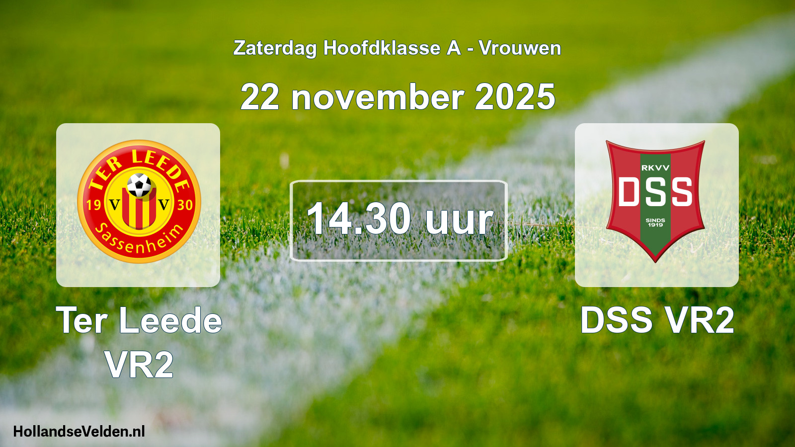 Geplande wedstrijd: Ter Leede VR2 - DSS VR2 (22 november 2025)