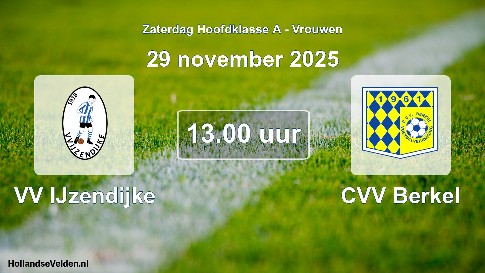 Scheduled Match: VV IJzendijke - CVV Berkel (29 November 2025)