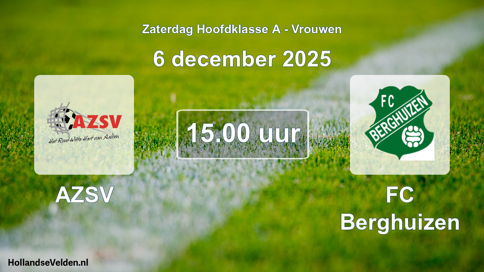 Scheduled Match: AZSV - FC Berghuizen (6 December 2025)
