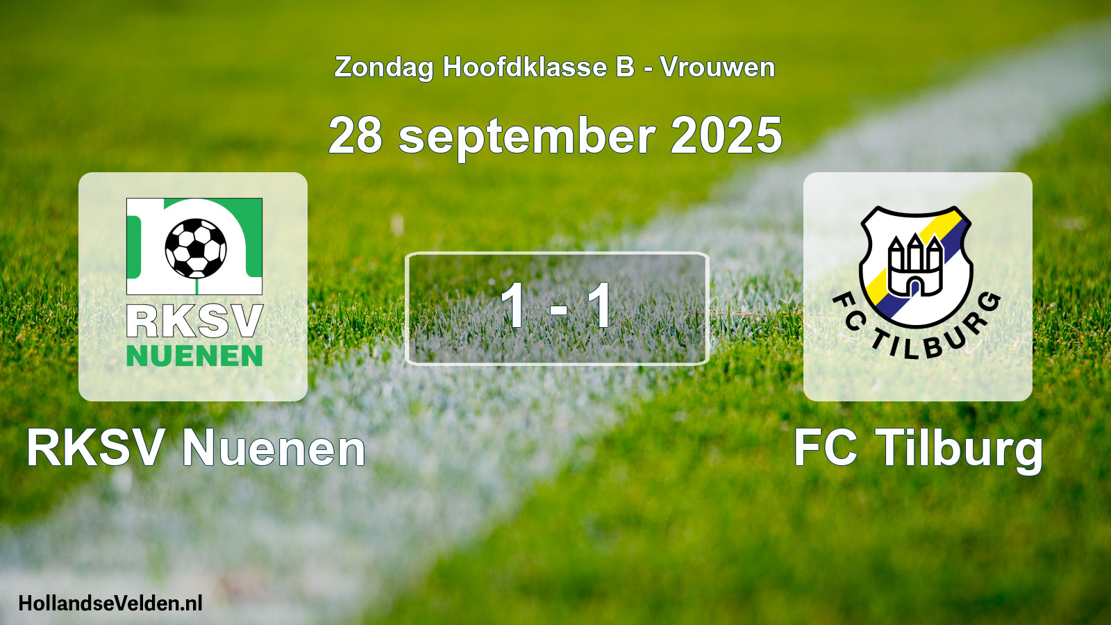 Played match: RKSV Nuenen - FC Tilburg 1 - 1 (28 September 2025)