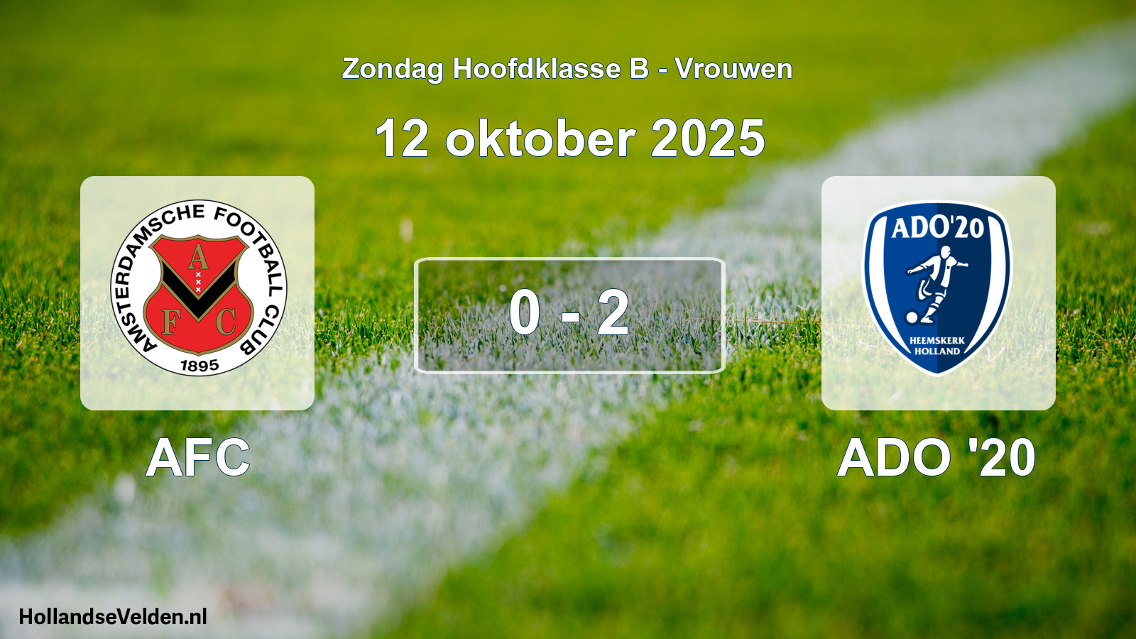 Gespeelde wedstrijd: AFC - ADO '20 0 - 2 (12 oktober 2025)