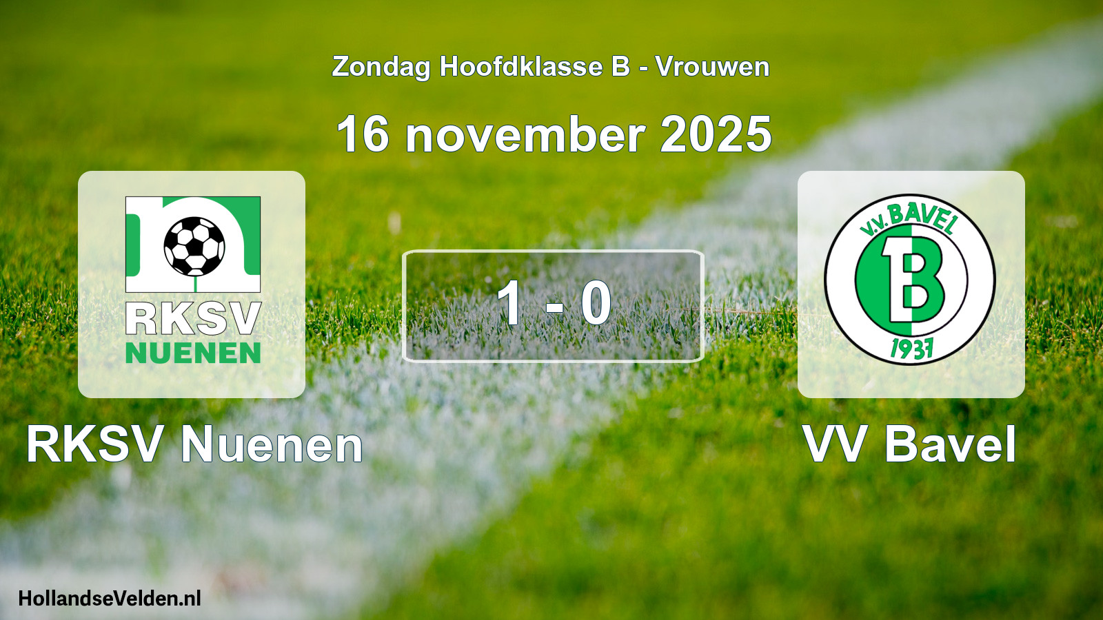 Played match: RKSV Nuenen - VV Bavel 1 - 0 (16 November 2025)