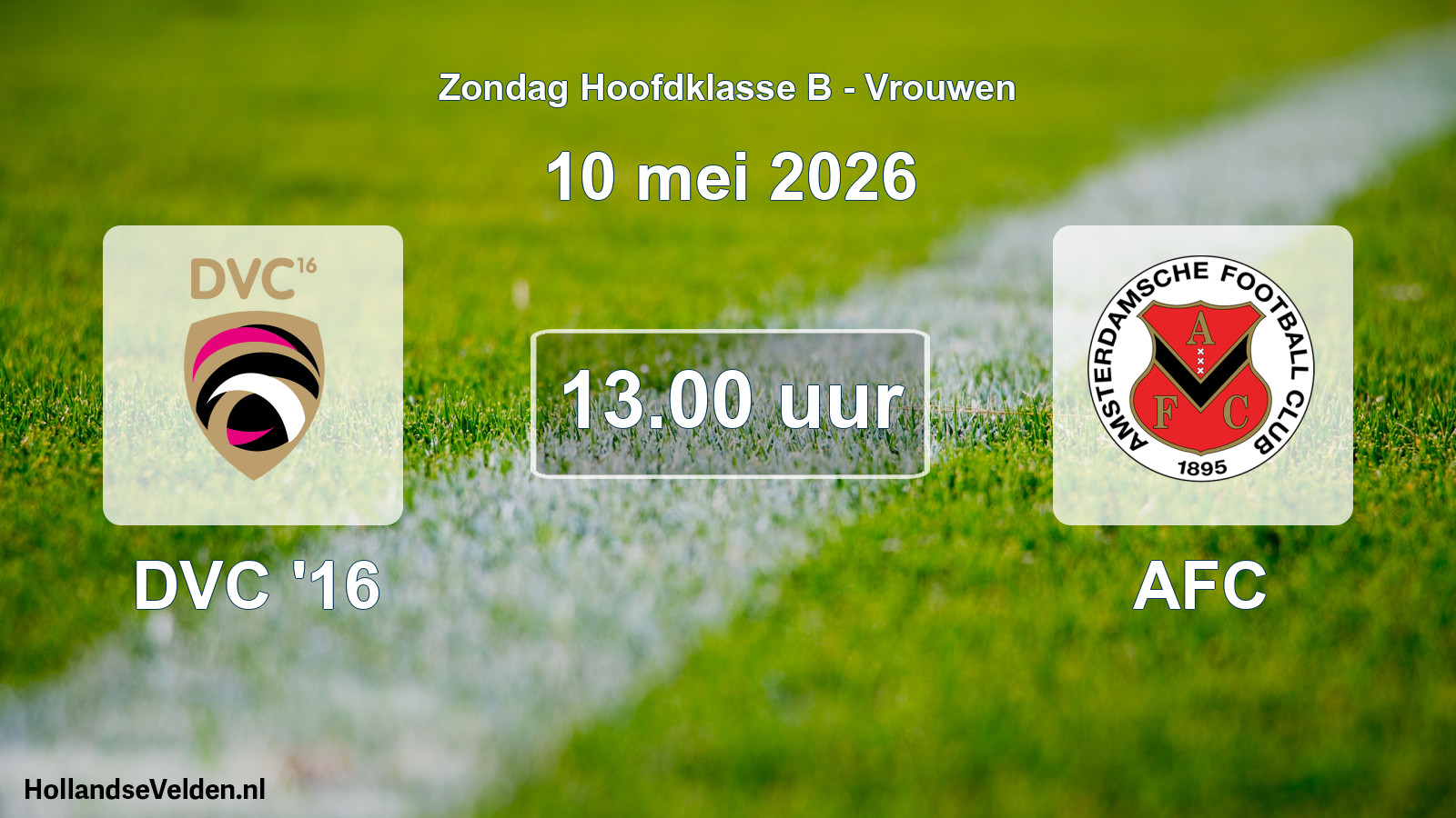 Geplande wedstrijd: DVC '16 - AFC (10 mei 2026)