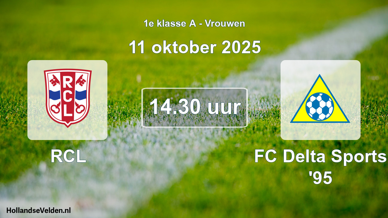 Geplande wedstrijd: RCL - FC Delta Sports '95 (11 oktober 2025)