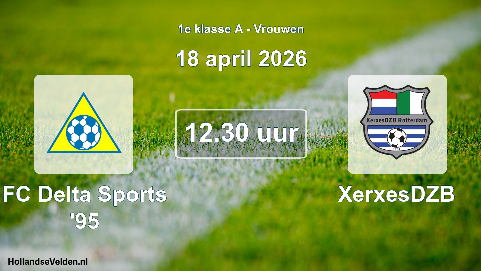 Geplande wedstrijd: FC Delta Sports '95 - XerxesDZB (18 april 2026)
