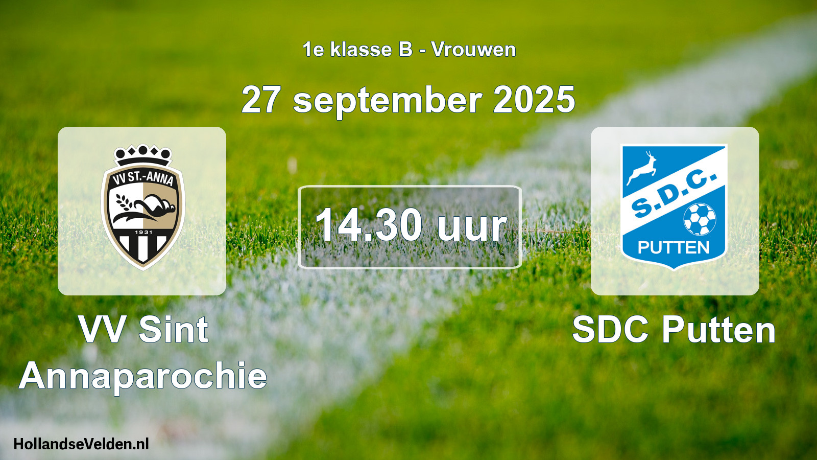 Scheduled Match: VV Sint Annaparochie - SDC Putten (27 September 2025)