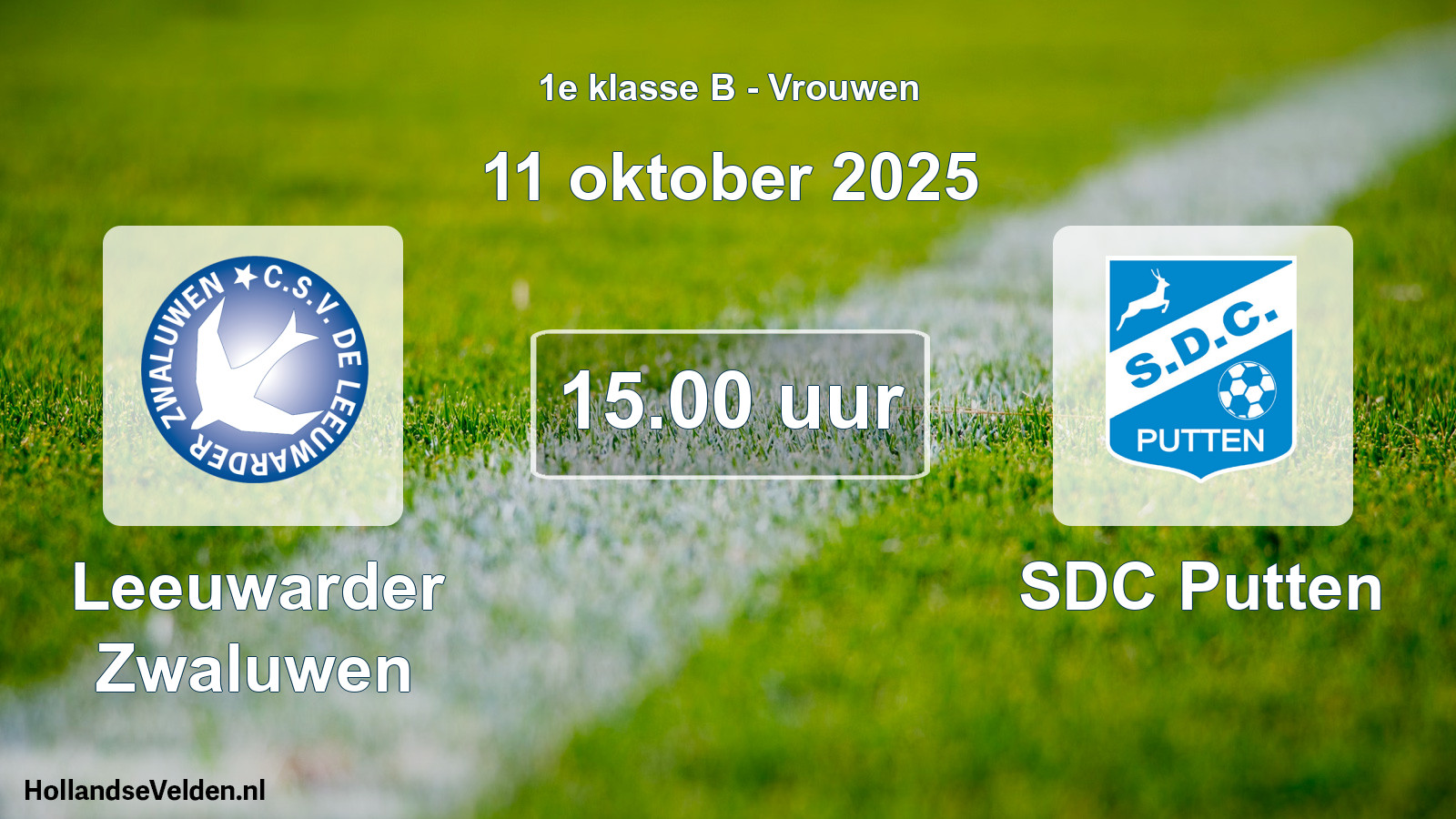 Scheduled Match: Leeuwarder Zwaluwen - SDC Putten (11 October 2025)