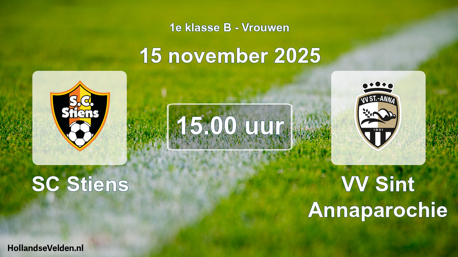 Scheduled Match: SC Stiens - VV Sint Annaparochie (15 November 2025)